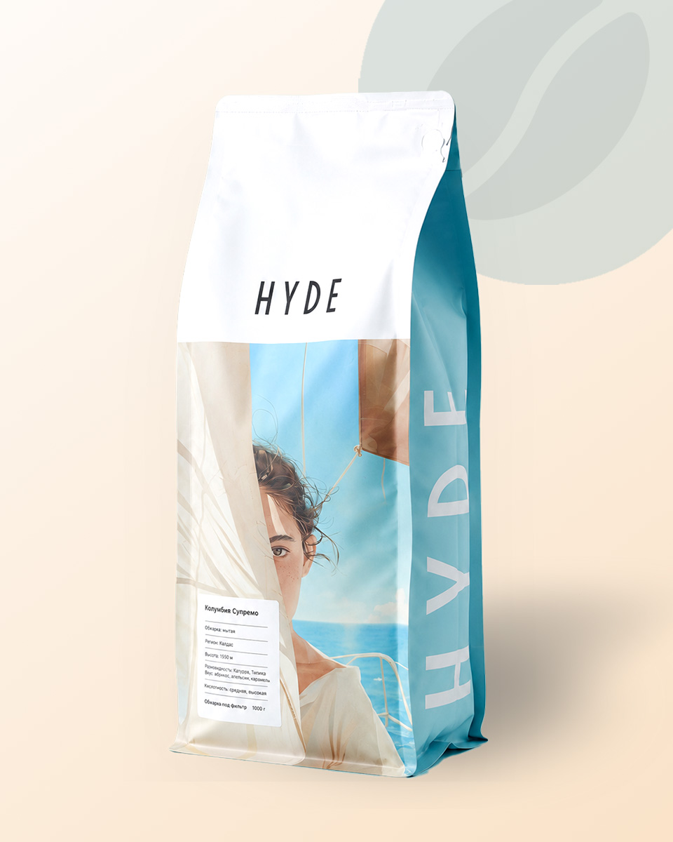Кофе в зернах Hyde, Колумбия Супремо, 1000г